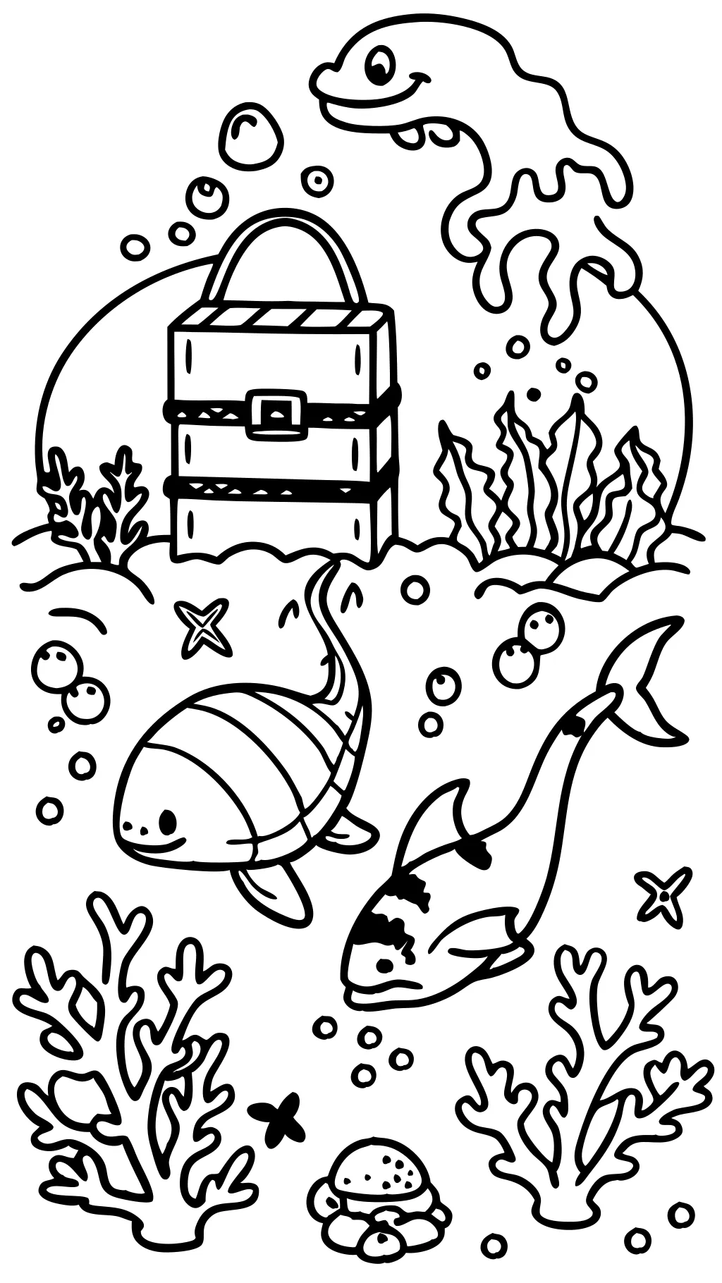 coloring page ocean